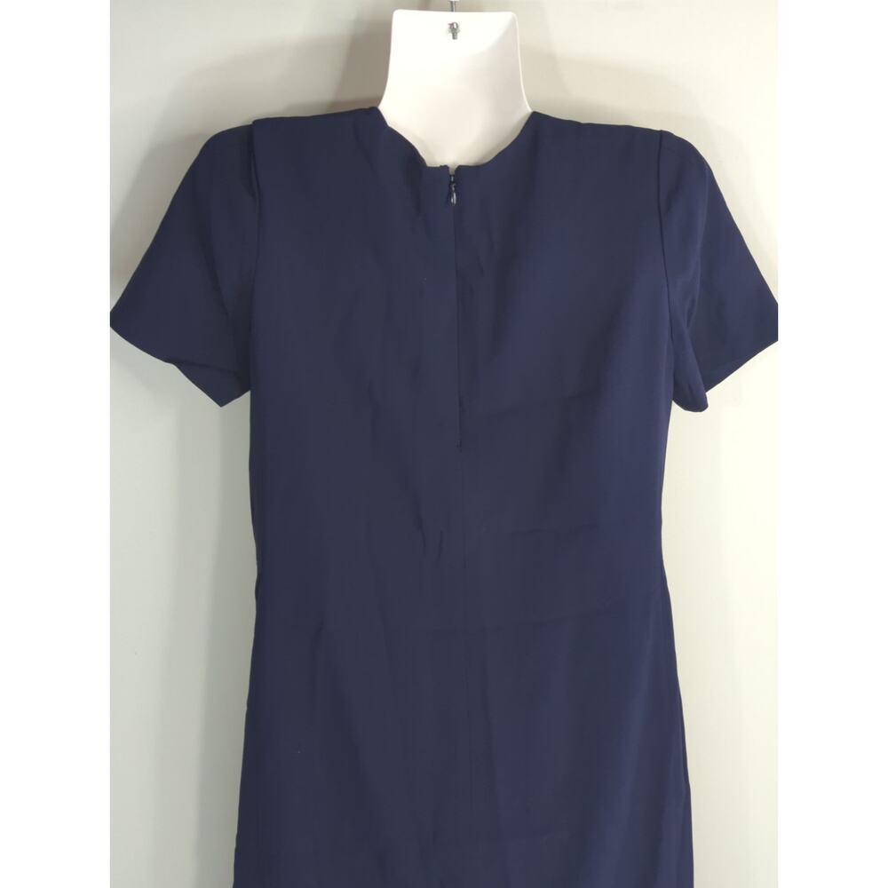 Aritzia Babaton Navy Blue Patricio Crew neck Casual Shift Mini Dress Womens 2 - Picture 8 of 12